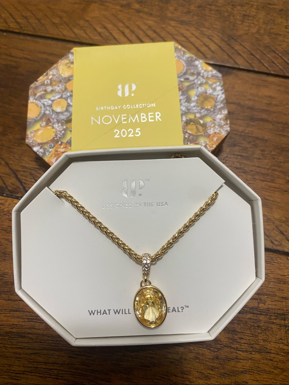 Bomb Party Birthday Collection November 2025 Necklace - Citrine - Gold